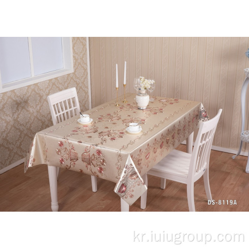 웨딩 파티 PVC 골드 식탁보 양각 테이블 천